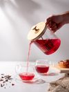 Euroline Glass Tea Pot with Infuser & Bamboo Lid 1.0L_33305