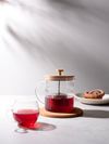 Euroline Glass Tea Pot with Infuser & Bamboo Lid 1.0L_33306