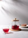 Euroline Glass Tea Pot with Infuser & Bamboo Lid 1.0L_33307