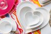Mikasa Chalk Porcelain Heart Serving Platter, 30cm, White_30962