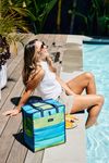 PackIt Freezable Grocery Tote Bag Fresh Stripes Blue_33194