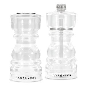 Cole & Mason London Acrylic Salt Shaker & Pepper Mill Gift Set 130mm