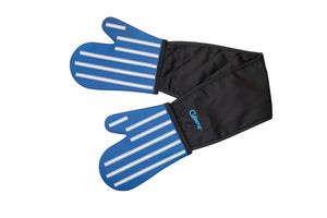 Cuisena Silicone & Fabric Double Glove - Blue Stripe
