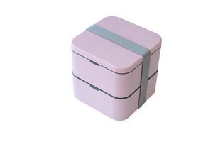 Cuisena RPET Square Bento Box - 2 layer - Pink