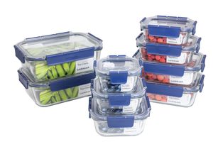 LocknLock Top Class Glass  9pc Storage Set