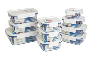 LocknLock Clear Glass 10Pc Set -White