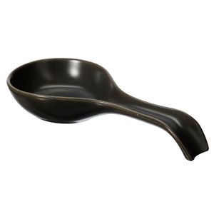 Oggi Ceramic Spoon Rest - Black