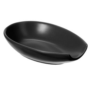 "Spooner" Ceramic Spoon Rest - Black