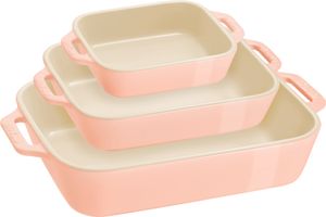 Staub Ceramic Oven Dish 3pc Set - Pink