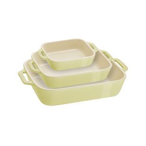 Staub Ceramic Oven Dish 3pc Set - Green