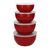 KitchenAid Mixing Prep Bowls w/Lids Emp RedSet/4_32282