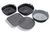 Cuisena Air Fryer Silicone Round Mat Black & Grey 19.5cm Set/2_31244