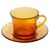Duralex Lys Amber Tea Cup & Saucer Set of 6_21331