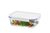LocknLock Clear Glass White Rect Container - 2L_33330