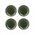 Mikasa Jardin Stoneware 4-Piece Side Plate Set, 21.5cm, Green_31050