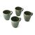 Mikasa Jardin 4-Piece Stoneware Mug Set, 420ml, Green_30864
