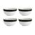 Mikasa Luxe Deco 4-Piece China Cereal Bowl Set, 14cm_31055