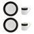 Mikasa Luxe Deco China Espresso Cups and Saucers with Block Stripe, Set of 2, 100ml_30948