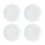 Mikasa Chalk 4-Piece Porcelain Dinner Plate Set, 27cm, White_30942