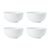 Mikasa Chalk 4-Piece Porcelain Cereal Bowl Set, 14cm, White_31066