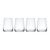 Mikasa Palermo 4-Piece Stemless Wine Glass Set, 350ml_30827