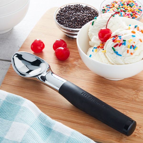 KitchenAid Soft Touch Ice Cream Scoop - Black