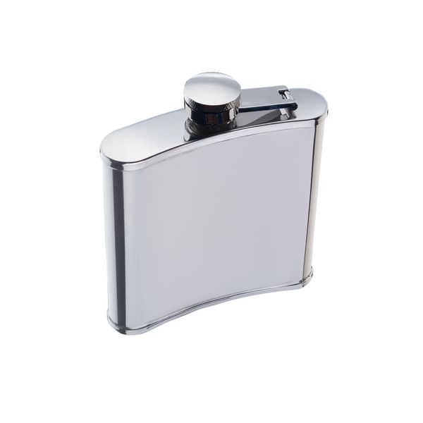 BarCraft Polished Stainless Steel Hip Flask