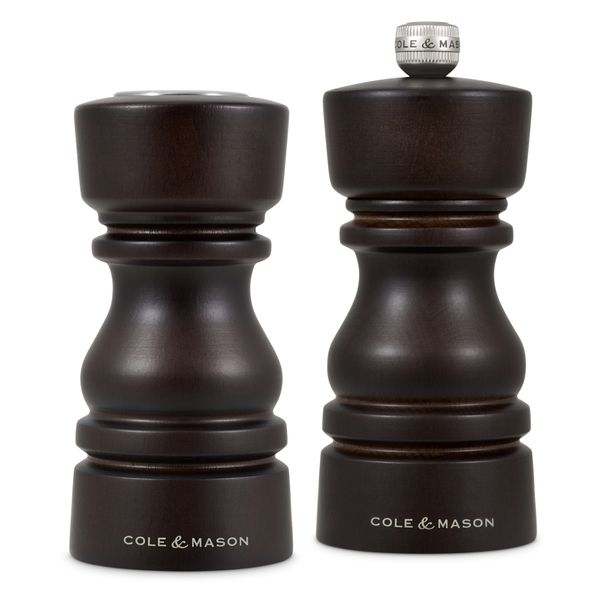 Cole & Mason London Chocolate Wood Salt Shaker & Pepper Mill Gift Set 130mm