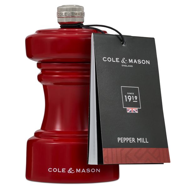 Cole & Mason Hoxton Red Gloss Pepper Mill 104mm