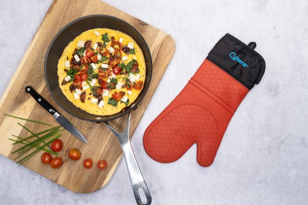 Cuisena Silicone & Fabric Oven Glove - Red