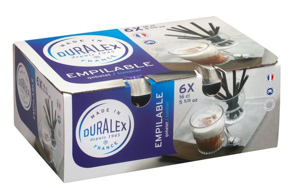 Duralex Empilable Clear Tumbler 160ml Set of 6