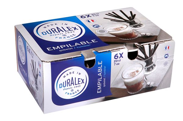 Duralex Empilable Clear Tumbler 200ml Set of 6