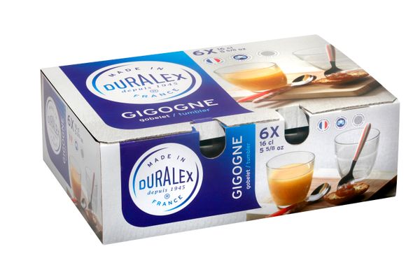 Duralex Gigogne Clear Tumbler 160ml Set of 6
