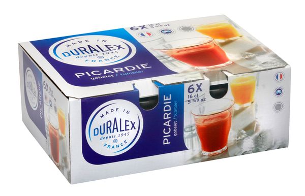Duralex Picardie Clear Tumbler 160ml Set of 6