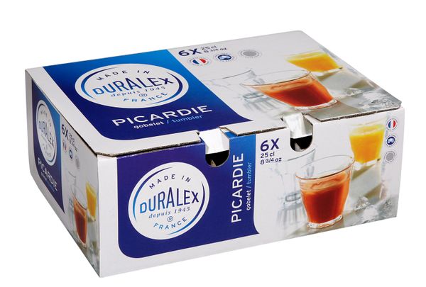 Duralex Picardie Clear Tumbler 250ml Set of 6