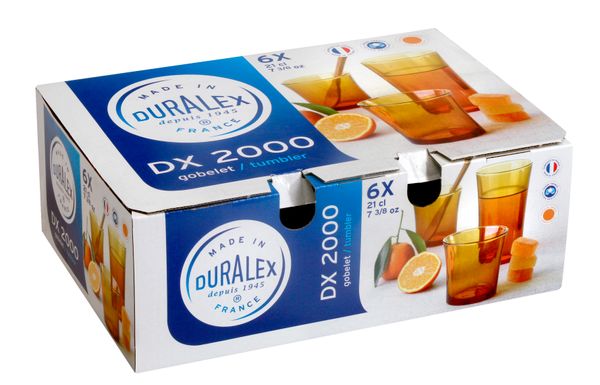 Duralex Lys Amber Tumbler 210ml Set of 6