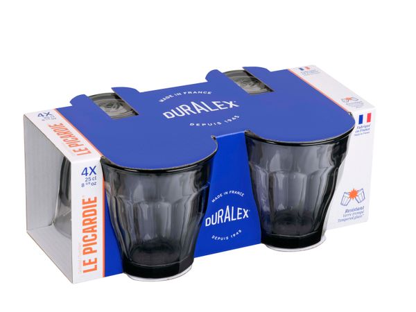 Duralex Picardie Grey Tumbler 250ml Set of 4