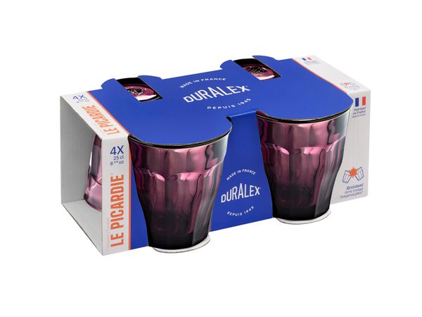 Duralex Picardie Plum Tumbler 250ml Set of 4