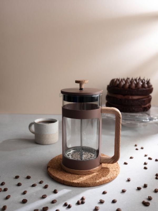 Euroline Coffee & Tea Plunger 1.0L Latte