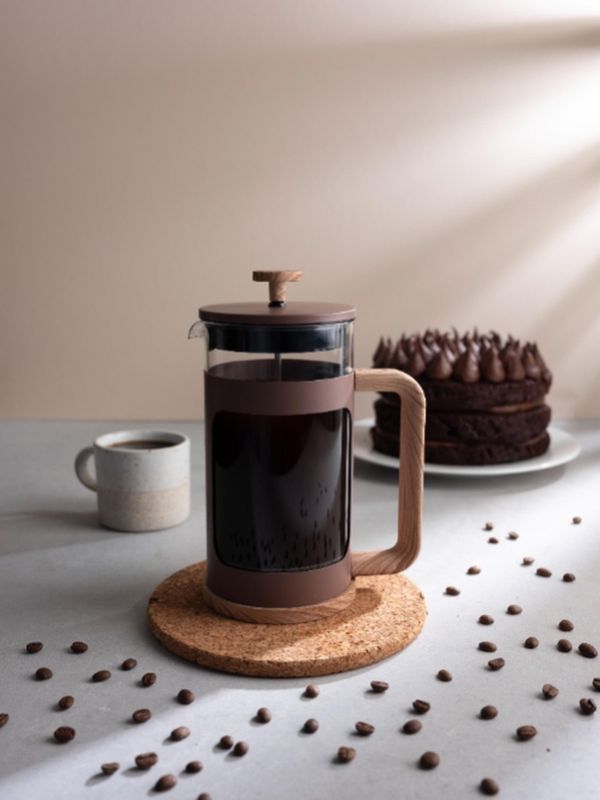 Euroline Coffee & Tea Plunger 1.0L Latte