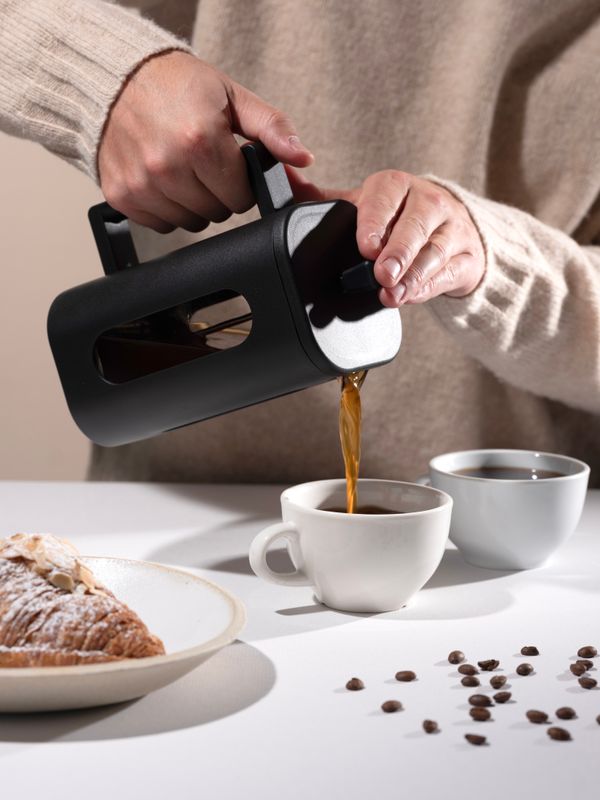 Euroline Coffee & Tea Plunger Square 1.0L Black