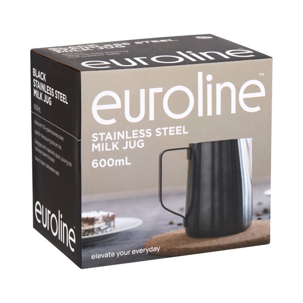 Euroline Black PVD Stainless Steel Milk Jug - 600ml