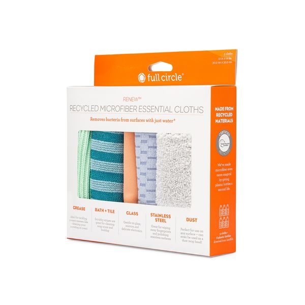 Full Circle Renew Essentials Microfiber Cloths set/5 - Multicolour
