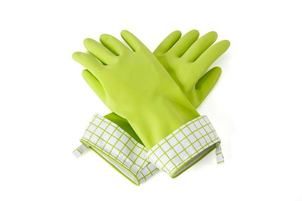 Full Circle Natural Latex Cleaning Gloves Large - Green