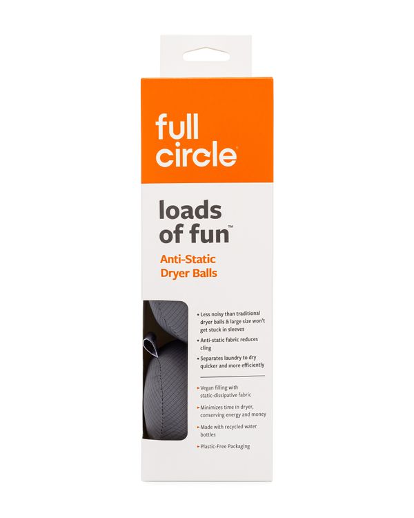 Full Circle Anti-Static Dryer Balls set / 3 - Grey