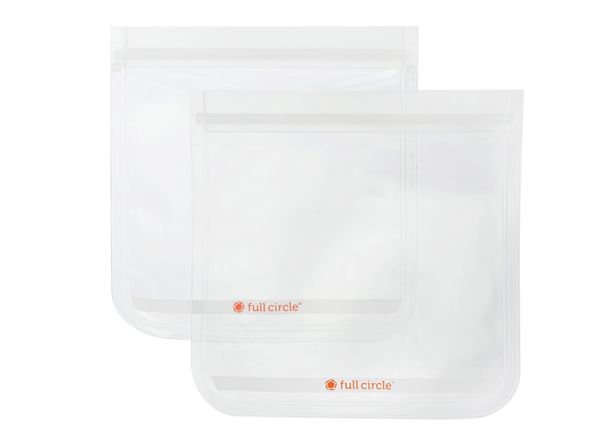 Full Circle Reusable Travel/Sandwich Bags Clear Set/2