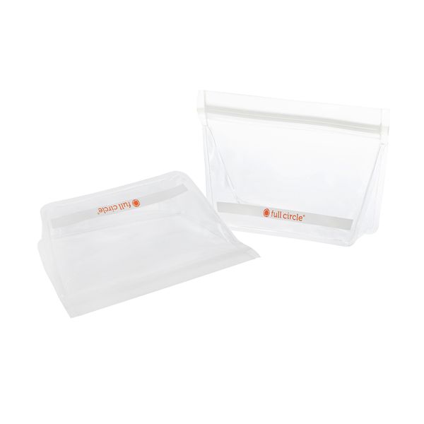 Full Circle Reusable Snack Bags Clear Set/2