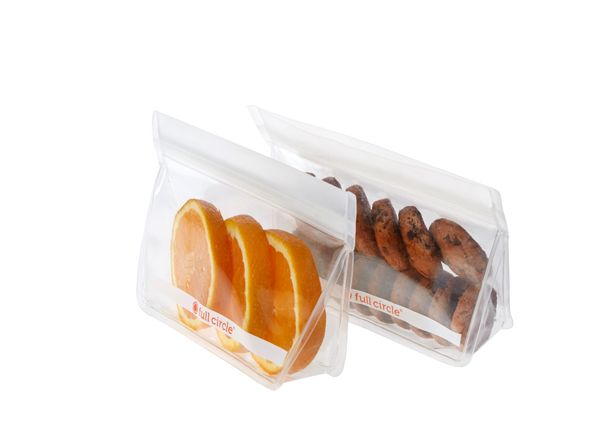 Full Circle Reusable Snack Bags Clear Set/2