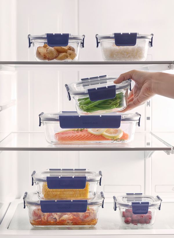 LocknLock Top Class Glass  9pc Storage Set