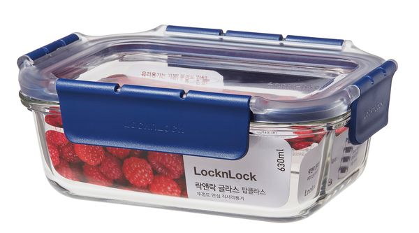 LocknLock Top Class Glass with Tritan Lid Rectangular - 630ml